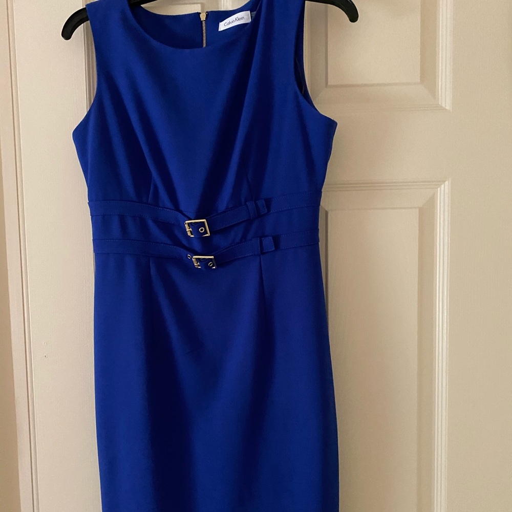 Calvin Klein Cobalt Blue Sheath Dress sz 6P